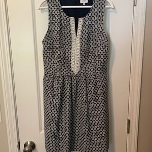 Crown & Ivy Navy and White Dress